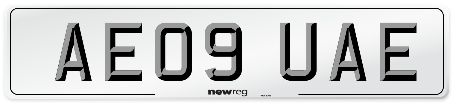 AE09 UAE Number Plate from New Reg
